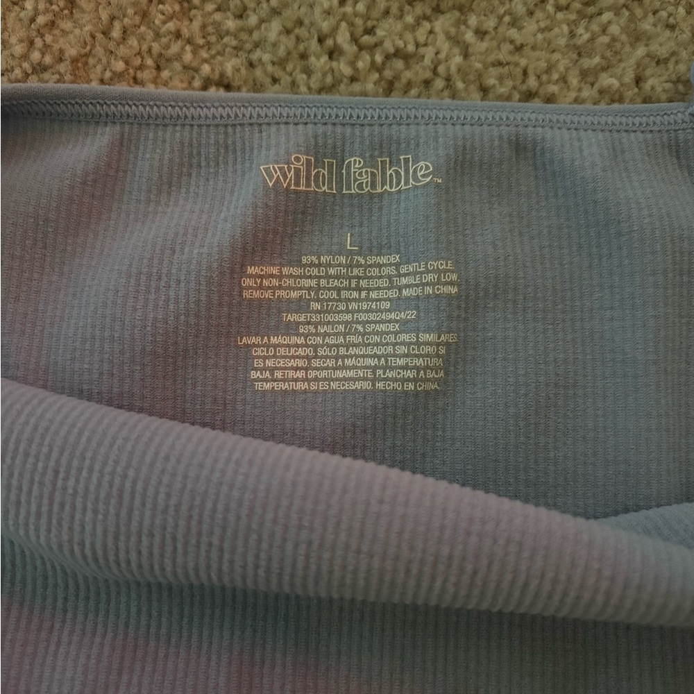 Gray-ish Blue Ribbed Tank Top - Picture 3 of 3